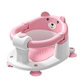 MOREFEEL Frog Design Baby Bath Seat for Babies  - Toddler Bath Seats for Babies Sitting up Non-Slip Infant Bath Tub Chair with 4 Suction Cups & Soft Cushion for Shower Compact Toddler Bathtub Seat Pink Gift Newborn