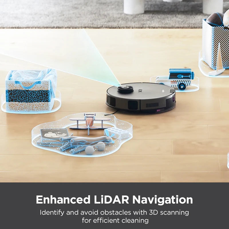 Eureka E10S Robot Vacuum with Bagless Self Emptying Station, Robotic Vacuum Mop Combo, 45-Day Capacity, 4000Pa Suction for Pet Hair, Remote Control 2 in 1 Home Appliance, All-In-One Sweeping and Mopping Robot Hepa Filter Extreme Runtime Lidar Navigation