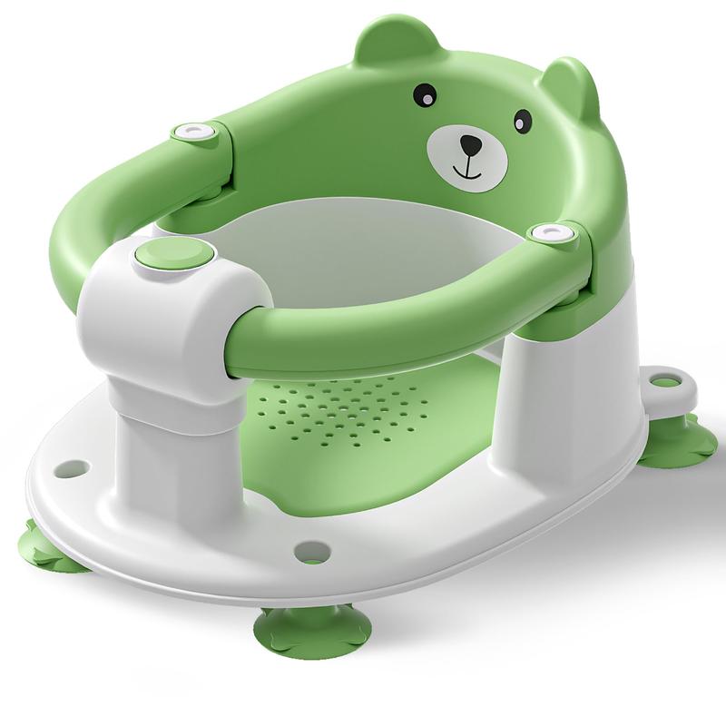 MOREFEEL Frog Design Baby Bath Seat for Babies  - Toddler Bath Seats for Babies Sitting up Non-Slip Infant Bath Tub Chair with 4 Suction Cups & Soft Cushion for Shower Compact Toddler Bathtub Seat Pink Gift Newborn